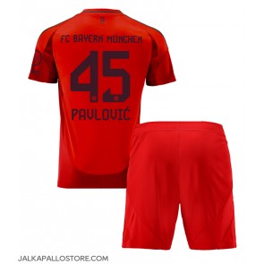 Bayern Munich Aleksandar Pavlovic #45 Kotipaita Lapsille 2024-25 Lyhythihainen (+ shortsit)